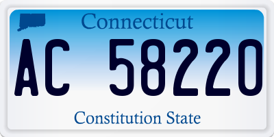 CT license plate AC58220