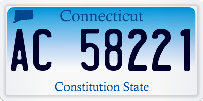 CT license plate AC58221