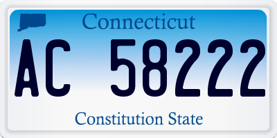 CT license plate AC58222