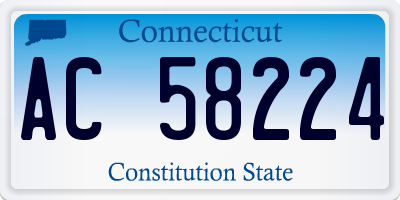CT license plate AC58224