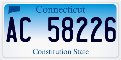 CT license plate AC58226