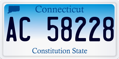 CT license plate AC58228