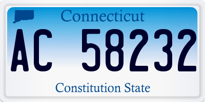 CT license plate AC58232