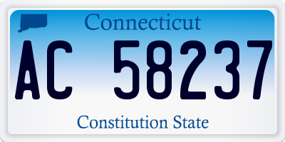 CT license plate AC58237