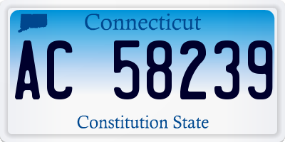 CT license plate AC58239