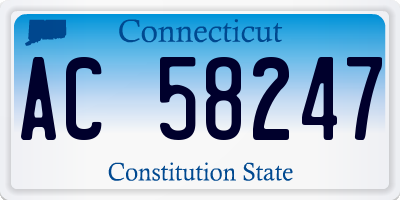 CT license plate AC58247