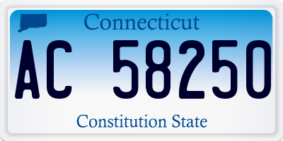 CT license plate AC58250