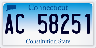 CT license plate AC58251