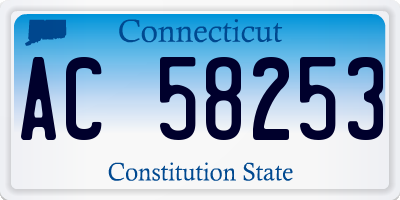 CT license plate AC58253