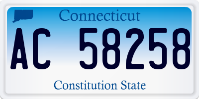CT license plate AC58258