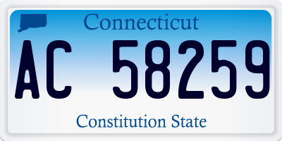 CT license plate AC58259