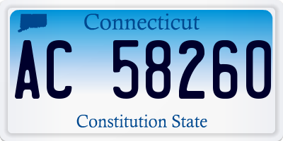 CT license plate AC58260