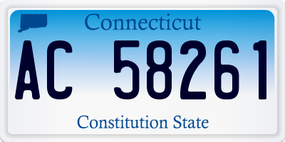 CT license plate AC58261
