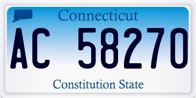 CT license plate AC58270