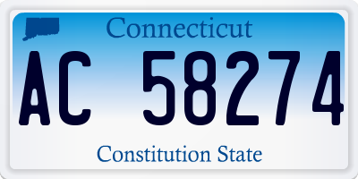 CT license plate AC58274