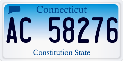 CT license plate AC58276