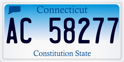 CT license plate AC58277