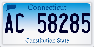 CT license plate AC58285
