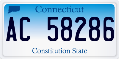 CT license plate AC58286