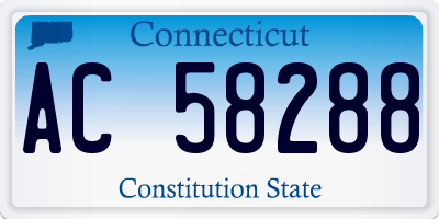 CT license plate AC58288