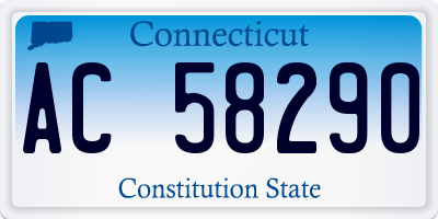 CT license plate AC58290