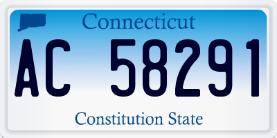 CT license plate AC58291