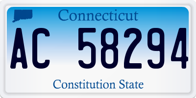 CT license plate AC58294