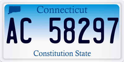 CT license plate AC58297