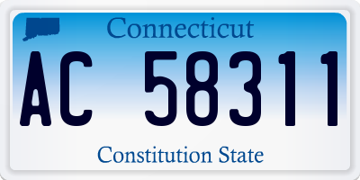 CT license plate AC58311