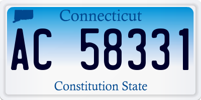 CT license plate AC58331