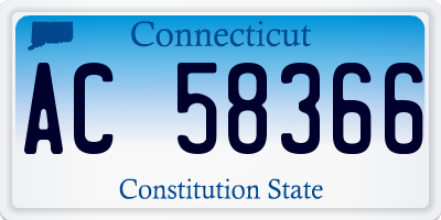 CT license plate AC58366