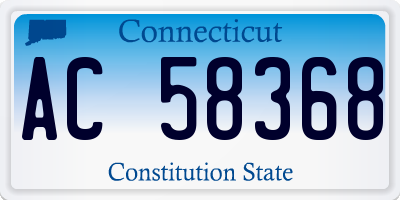 CT license plate AC58368