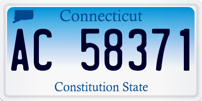 CT license plate AC58371