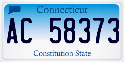 CT license plate AC58373