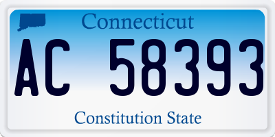 CT license plate AC58393