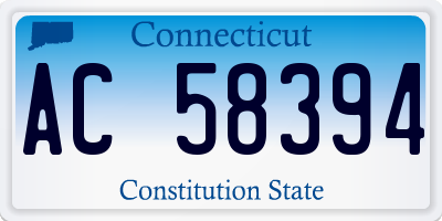 CT license plate AC58394