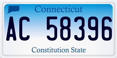 CT license plate AC58396