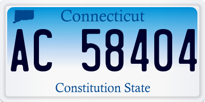 CT license plate AC58404