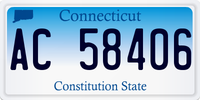 CT license plate AC58406