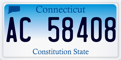 CT license plate AC58408