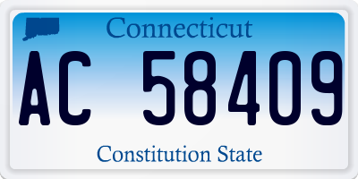 CT license plate AC58409