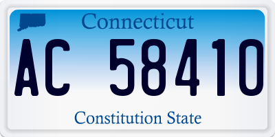 CT license plate AC58410