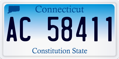 CT license plate AC58411