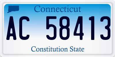 CT license plate AC58413