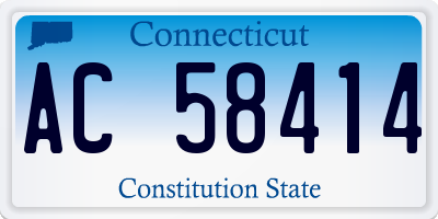 CT license plate AC58414