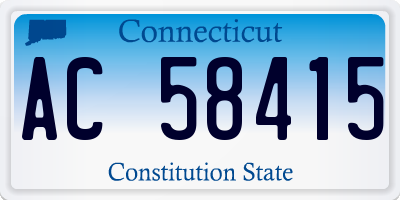 CT license plate AC58415