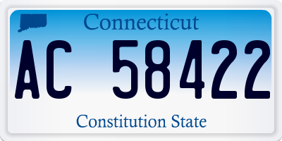 CT license plate AC58422