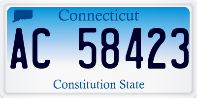 CT license plate AC58423