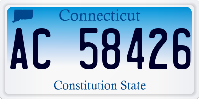 CT license plate AC58426