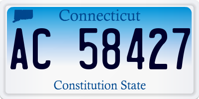 CT license plate AC58427